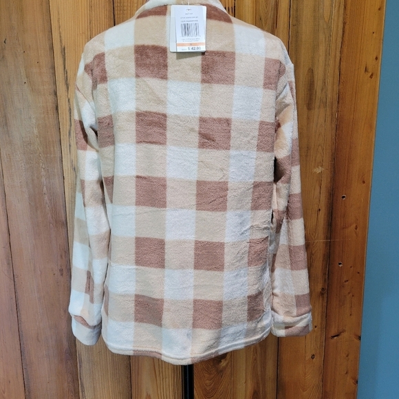 Plaid Button-Shoulder Sweater - Picture 2 of 10